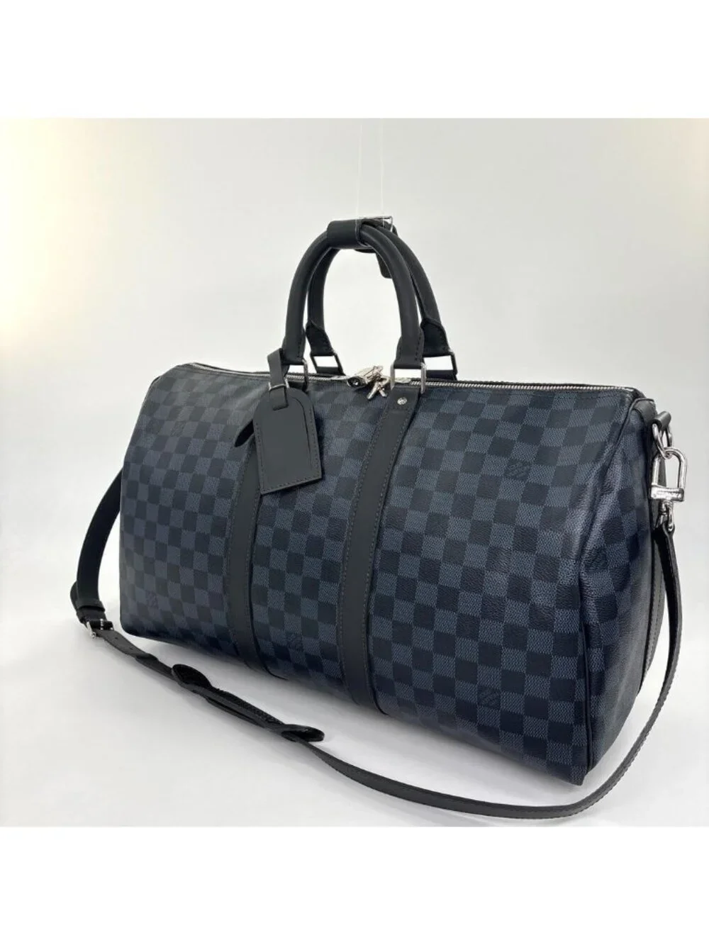 Louis Vuitton Damier Cobalt Keepall Bandouliere 45 Boston Bag